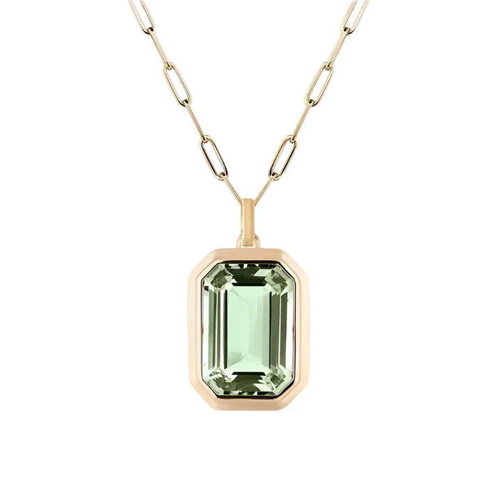 Collar Sofía con Piedra de Esmeralda