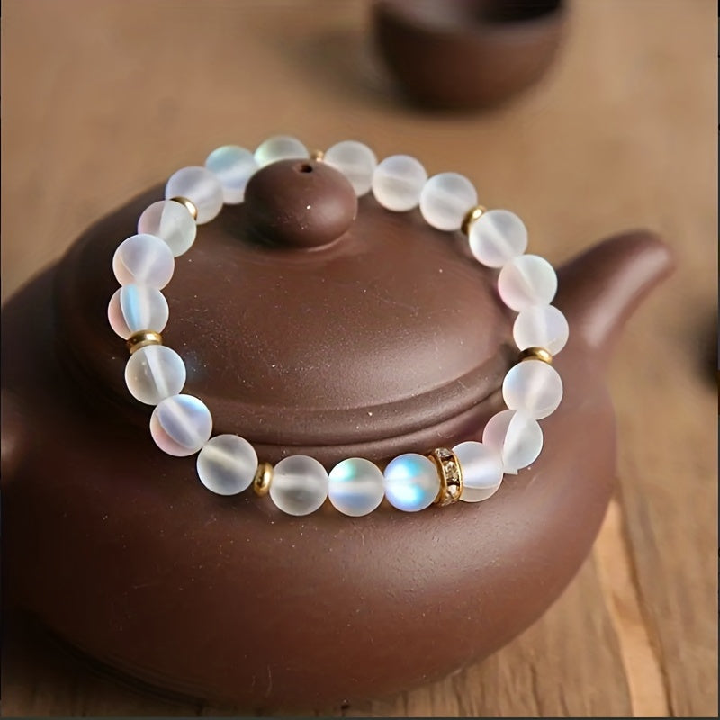 Confianza Pulsera de Perlas y Piedra Lunar