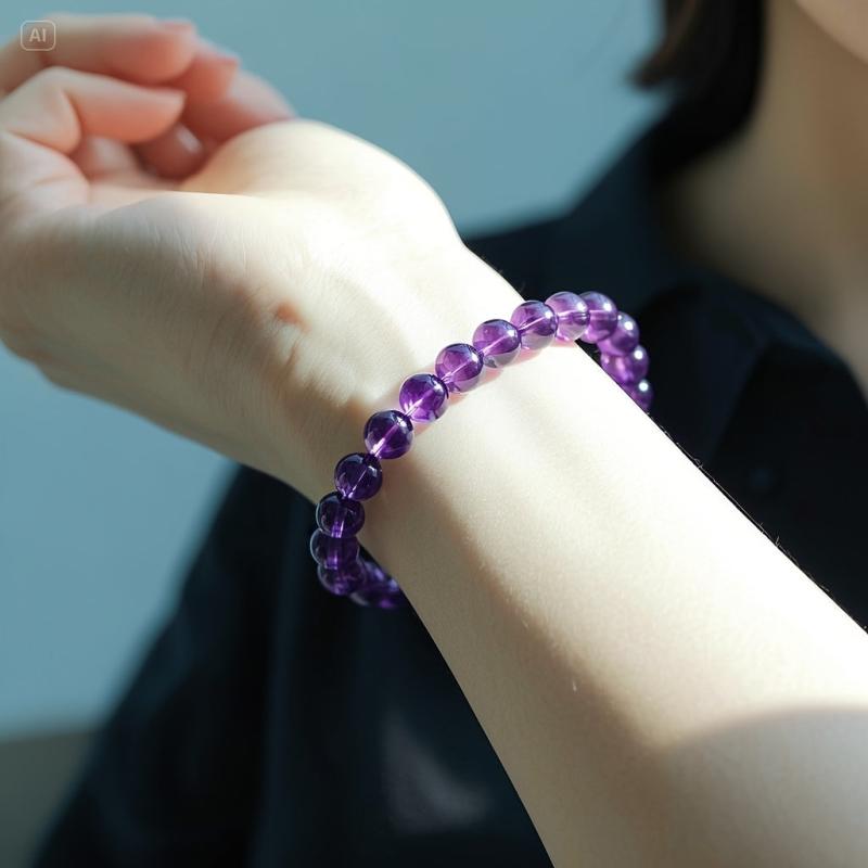 Pulsera Valeria de Perlas Moradas