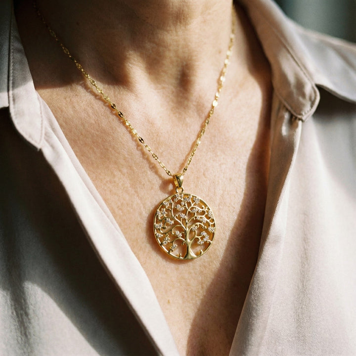 Collar Raíces de la Vida en Dorado