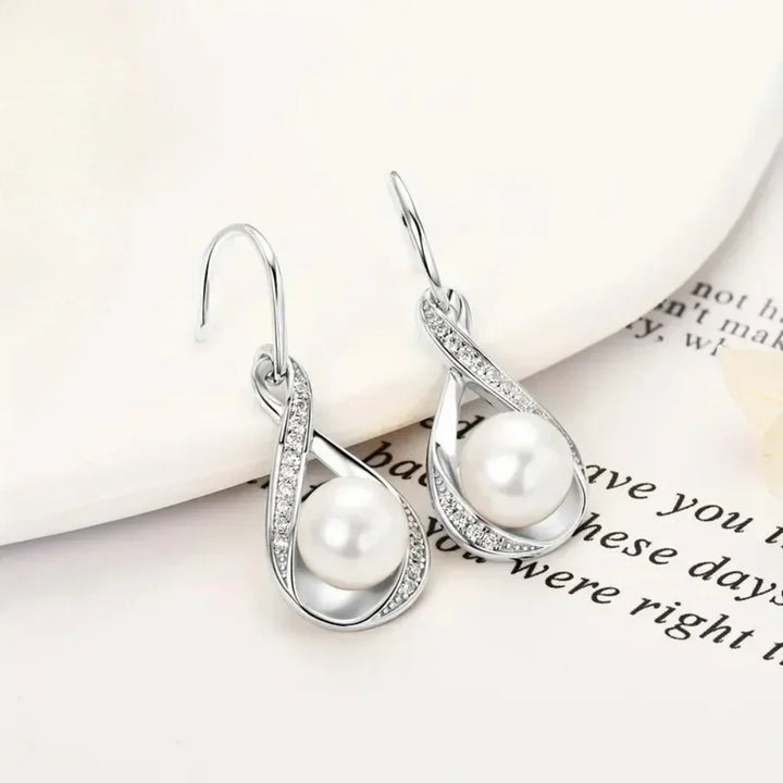 Pendientes de perla en dorado