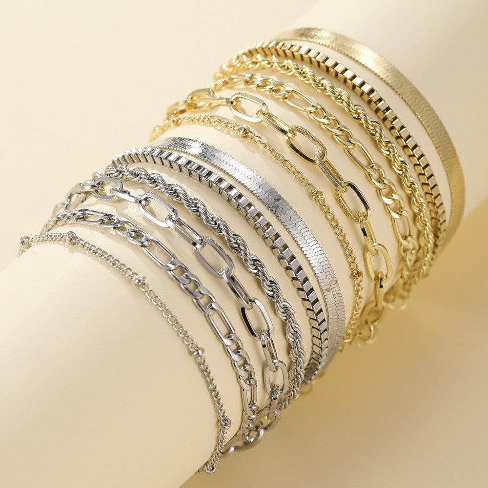 Conjunto de pulseras de oro