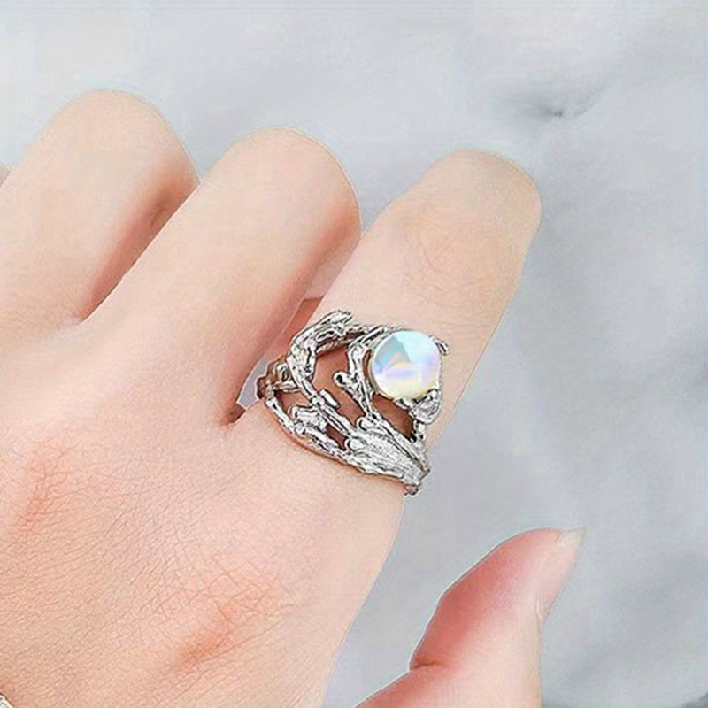 Anillo Teresa con Piedra Lunar
