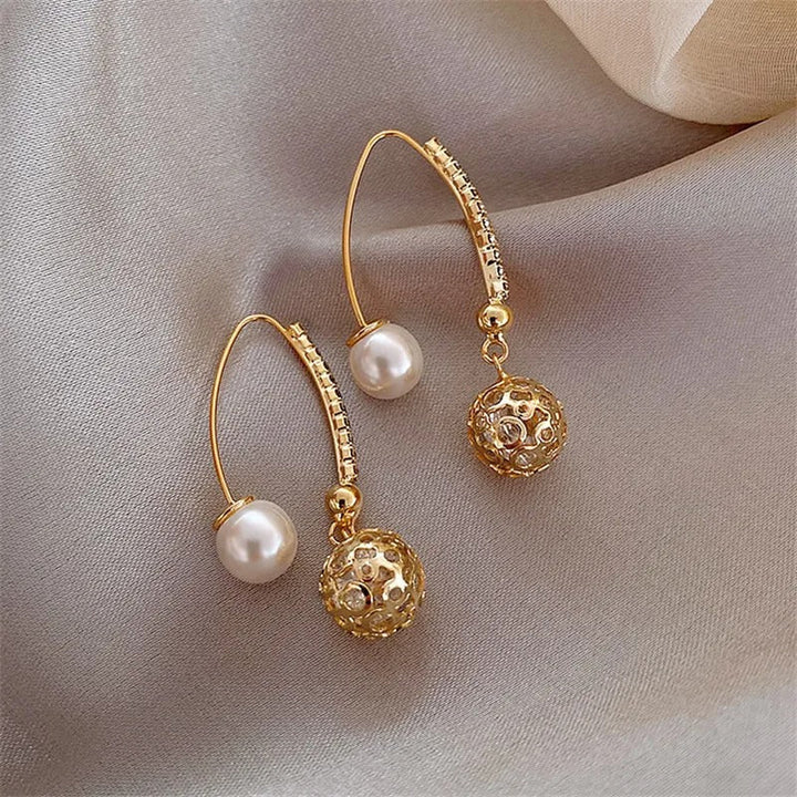 Pendientes vintage en oro y perlas